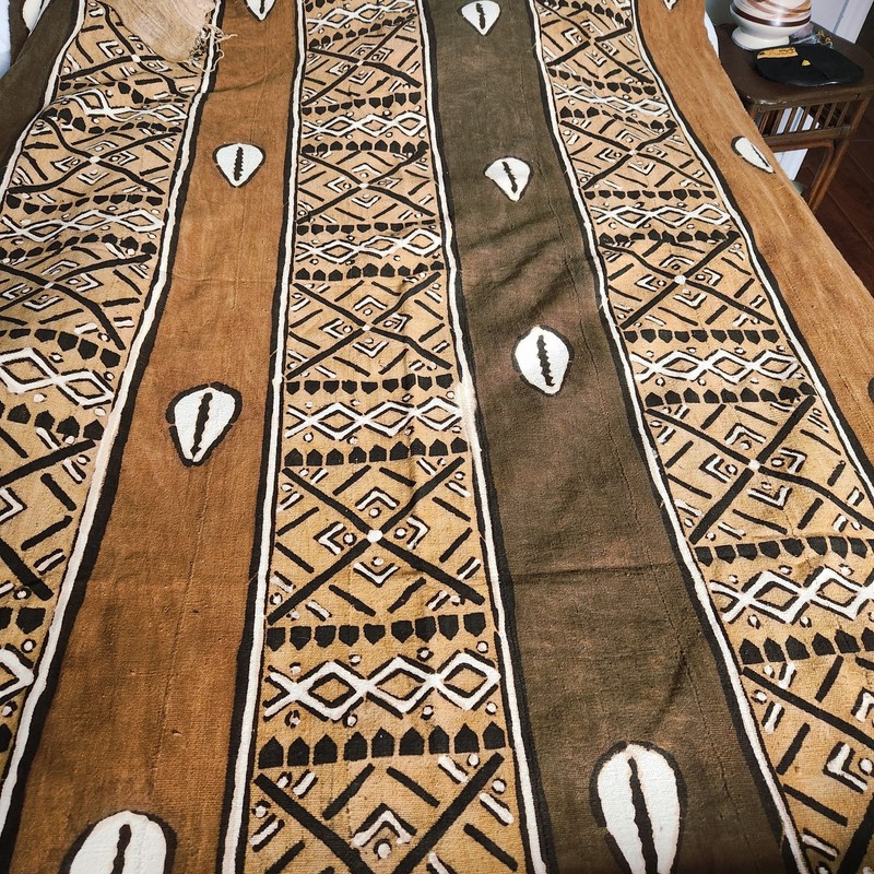 Vtg Malian Mudcloth 50x76 Authentic Bogolanfini Textile Afrohemian Throw Boho gallery