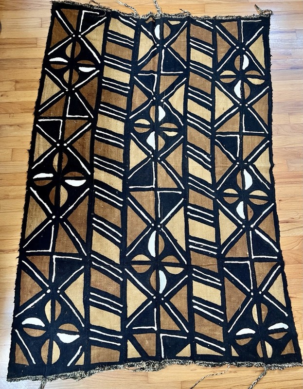 Bogolanfini Mud Cloth Textile Mali Authentic Handwoven Tribal Panel 63 x 43