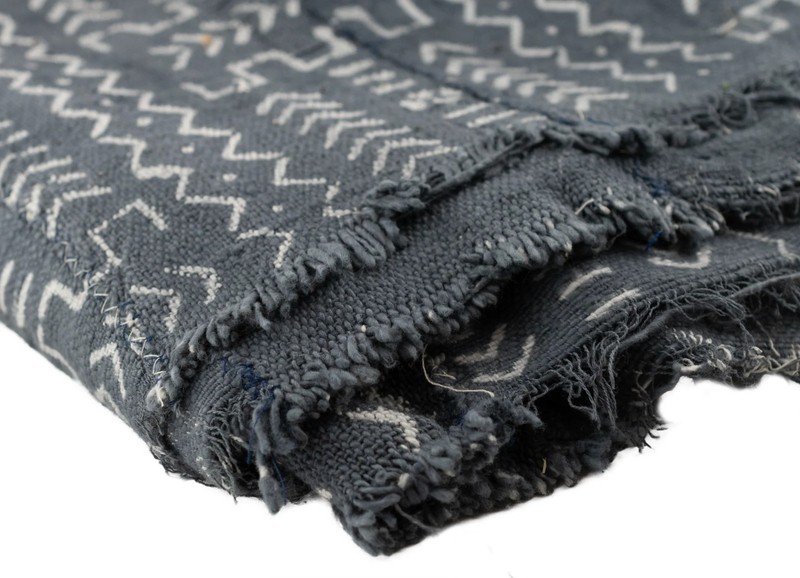 Grey Bogolan Mali Mud Cloth Gao Design African Cotton Handmade gallery