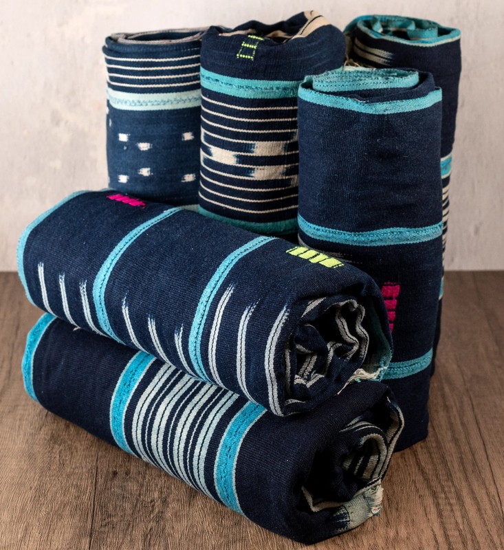 Turquoise & Blue West African Bondoukou Indigo Cloth Burkina Faso Cotton gallery