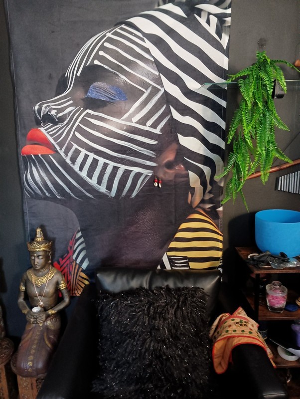African Tapestry Wall Hanging | Female Face Art | Tribal Boho Home Decor gallery