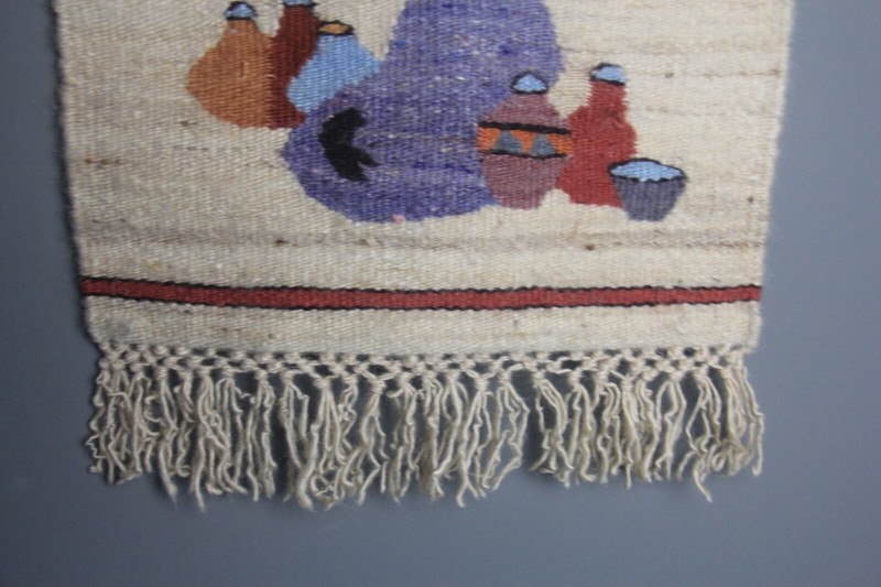 VTG Genuine Setsoto Hand Woven South African Wool Tapestry Kingdom of Lesotho gallery