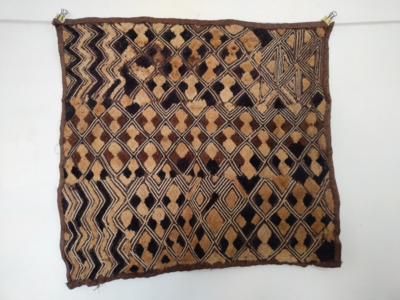 vintage Kuba Cloth Raffia Textile Traditional African Tribal Congo item893 gallery