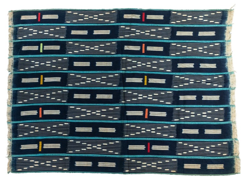 Turquoise & Blue West African Bondoukou Indigo Cloth Burkina Faso Cotton gallery