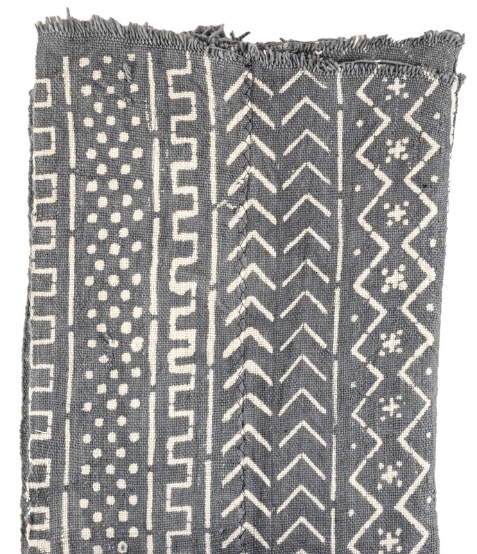 Grey Bogolan Mali Mud Cloth Troungoumbe Design African Cotton Handmade gallery