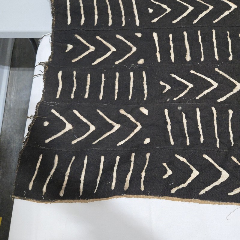 African Textile Art Cloth | Abstract Geometric Pattern | 67 x 36 inches gallery