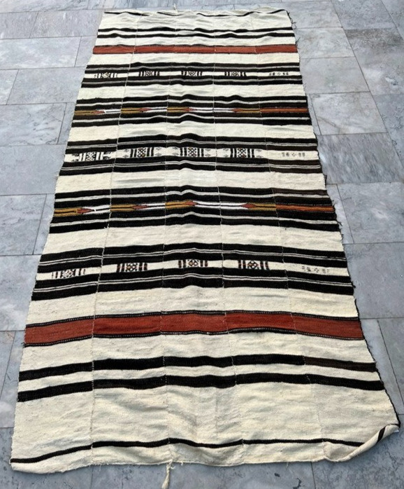 Vintage African Fulani Blanket Handmade Fulani Wedding Hanging Tent Mali 4×8 ft