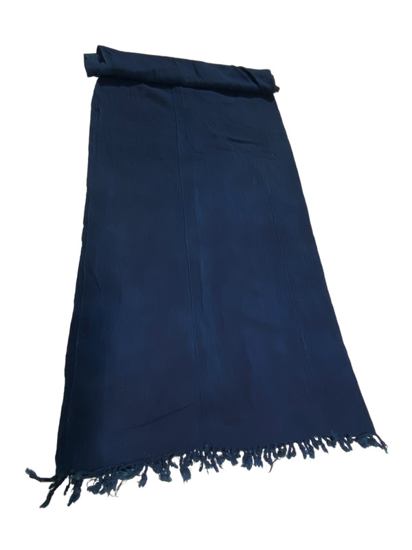 #5098 Fine Plain Indigo Cloth - Mossi Tribe Burkina Faso 60 " H x 62 " W gallery