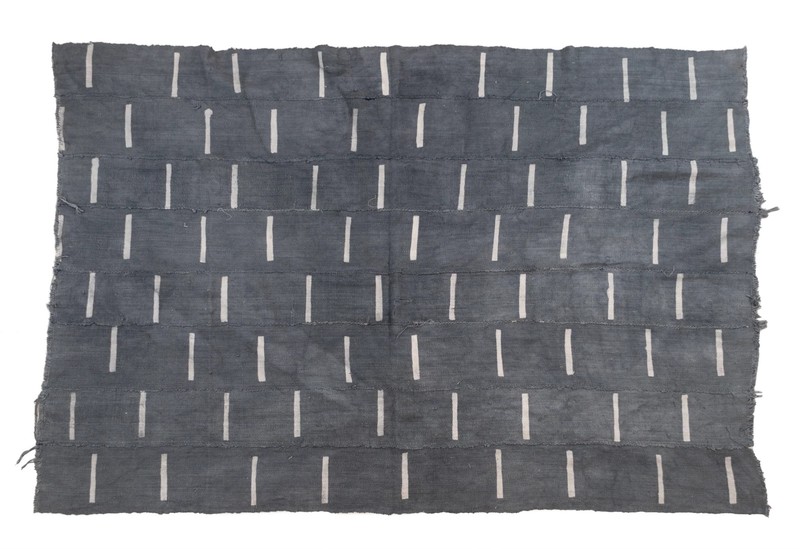 Grey Bogolan Mali Mud Cloth Minimalist Design African Cotton Handmade gallery