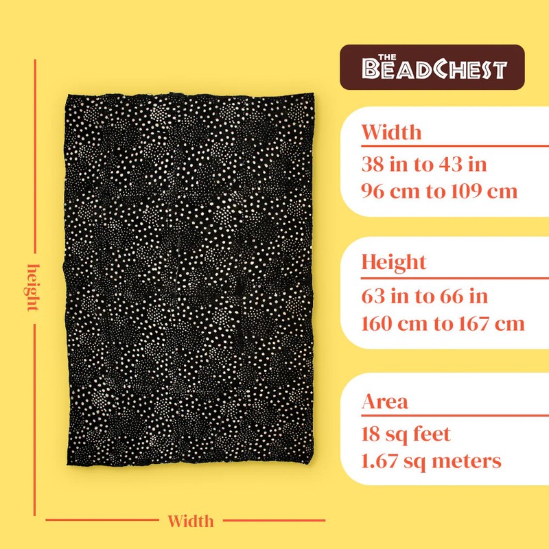 Ebony Black Bogolan Mali Mud Cloth Dotted Design African Black and White Cotton gallery