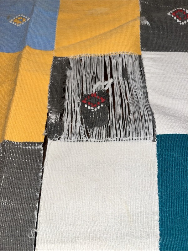 Vtg West African Kente Cloth Hand-woven Textile gallery