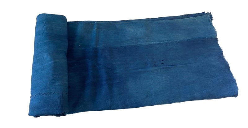 #2237 Vintage African Indigo Cloth Textile Mossi Burkina Faso 61″ by 42.5″
