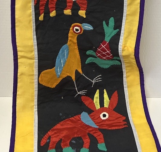 Vtg Kings List Cloth Fon Benin Hand Sewn African Applique Pictorial Tapestry gallery