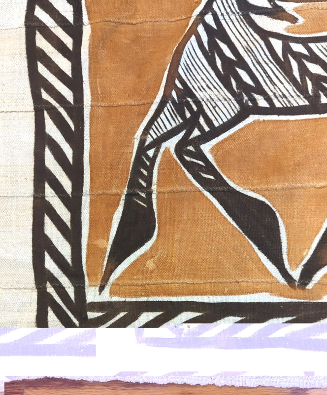 Hand Painted Hand Woven Senufo KORHOGO Mud Cloth Pictorial Figurative Textile gallery
