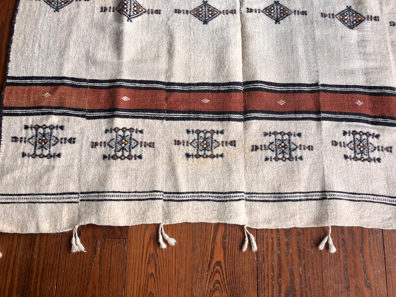 Vintage African Fulani Blanket, Handmade, Approximately 90" by 54" gallery