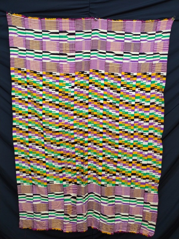 Handwoven Vintage Kente Cloth – Ashanti Ghana Tribal Textile Art A27 gallery