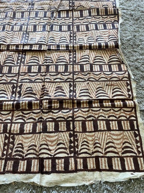 Samoan Tapa Cloth 48x 72 Inch Hand Made Barkwood Textile gallery