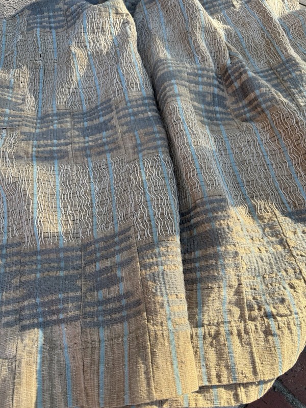 Vintage Nigerian Yoruba Aso Oke Handwoven Textile Throw 67” L x 46” W | No. 181
