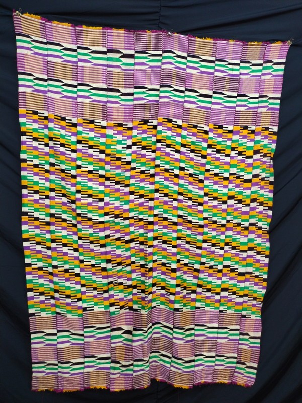Handwoven Vintage Kente Cloth – Ashanti Ghana Tribal Textile Art A27 gallery
