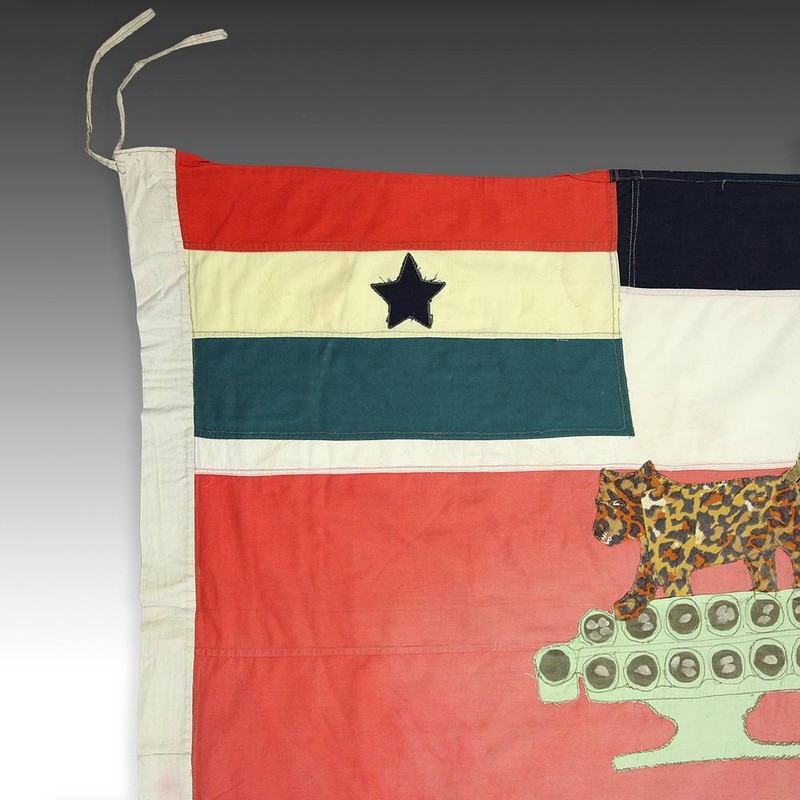 FRANKAA ASAFO MILITARY WARRIOR FLAG COTTON APPLIQUE FANTE GHANA WEST AFRICA gallery