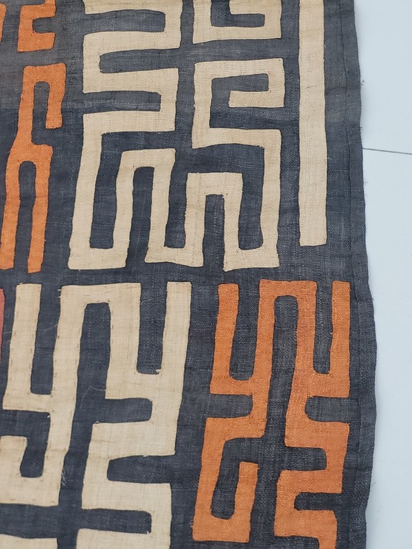African Congo Art, Kuba Raffia Textile Natural Woven gallery