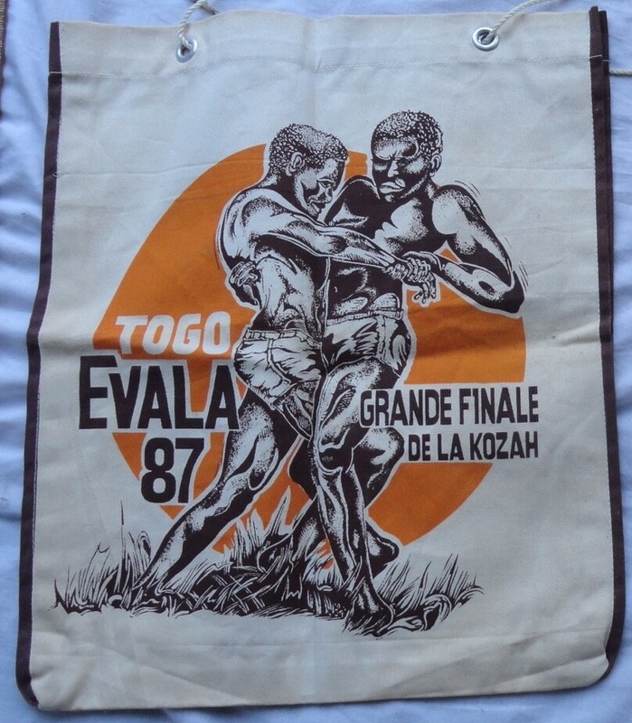 1987 Togo Evala Grande Finale Cloth Bag, De La Kozah, Africa, Wrestling gallery