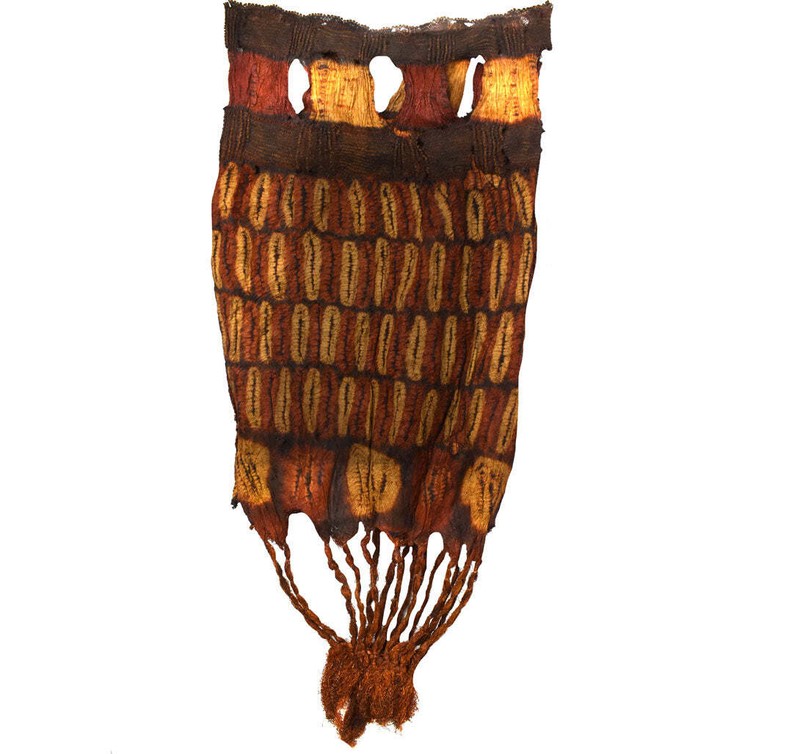 Dida Ceremonial Raffia Tie-Dye Textile Côte d'Ivoire 34x20 inch gallery