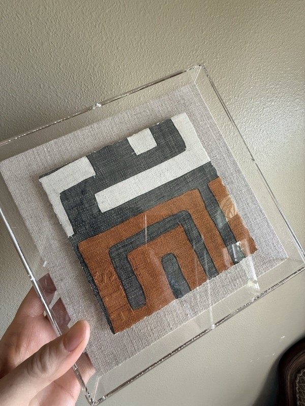 St. Frank’s Framed Amber Striped Kuba Cloth gallery