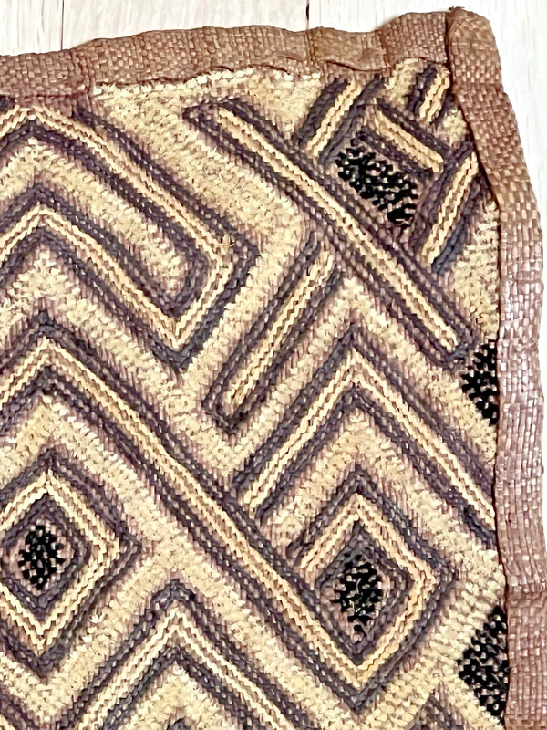 African Shoowa Kuba Cloth Raffia Textile Art Zaire #571 gallery
