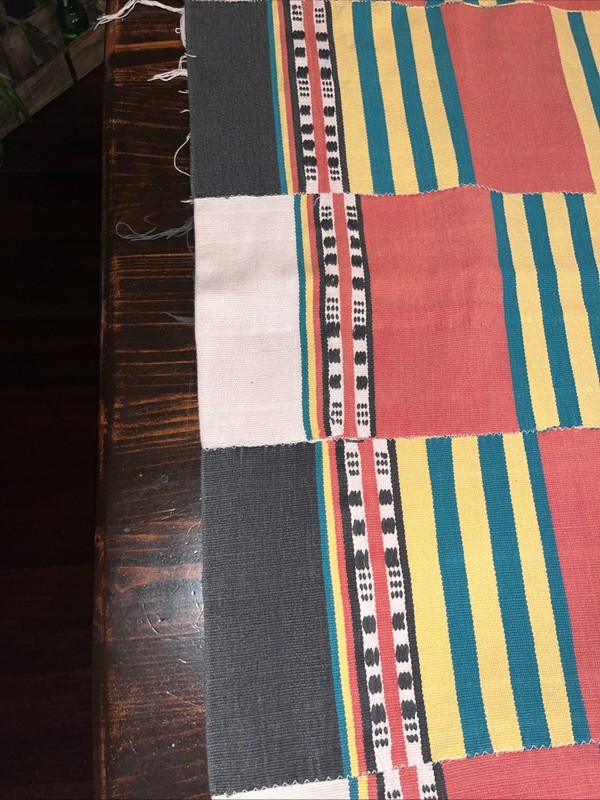 Vtg West African Kente Cloth Hand-woven Ghanaian Heritage Status gallery