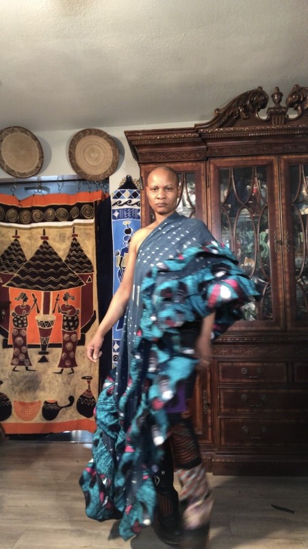 Cape Indigo Mudcloth In Deep Blue & Ankara gallery