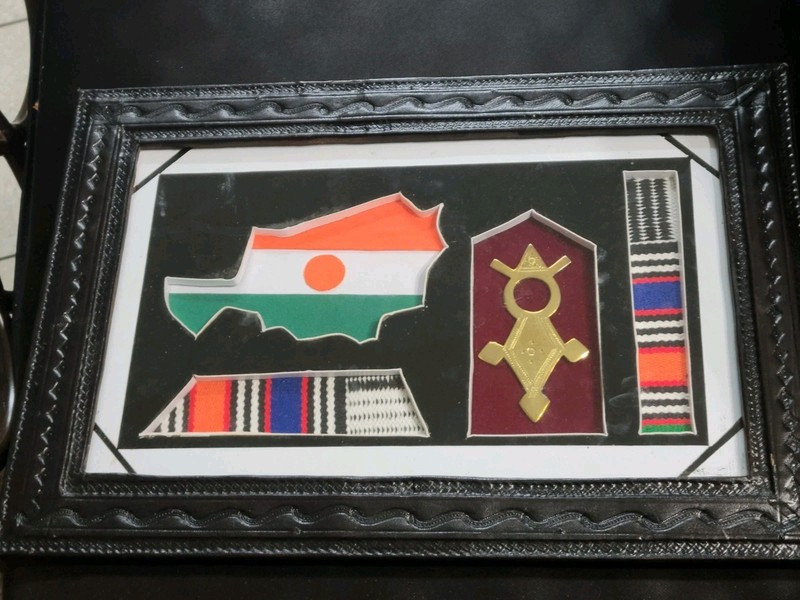 Rare Handmade Niger Tuareg Wall Art 13x9 Agadez Cross Woven Textile Niger Flag
