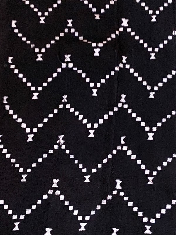 African Black and White Mud Cloth Textile Mali 42″ by 66″
