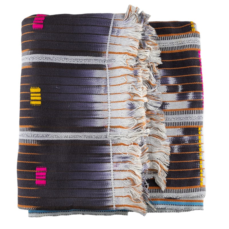 West African Bondoukou Indigo Cloth #16965 Burkina Faso Multicolor Cotton