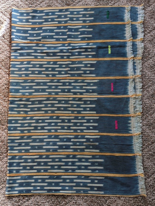 AFRICAN ORIGINAL HANDMADE COTTON TEXTILE STRIP WOVEN FABRIC WRAP SKIRT CLOTHING gallery