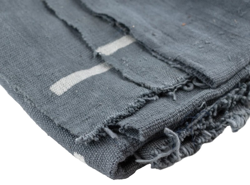 Grey Bogolan Mali Mud Cloth Minimalist Design African Cotton Handmade gallery