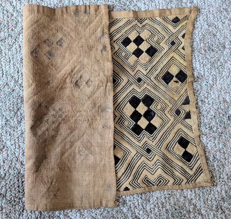 PREMIUM ORIGINAL KUBA RAFFIA CLOTH PANEL TEXTILE SHOOWA CURRENCY DR CONGO gallery