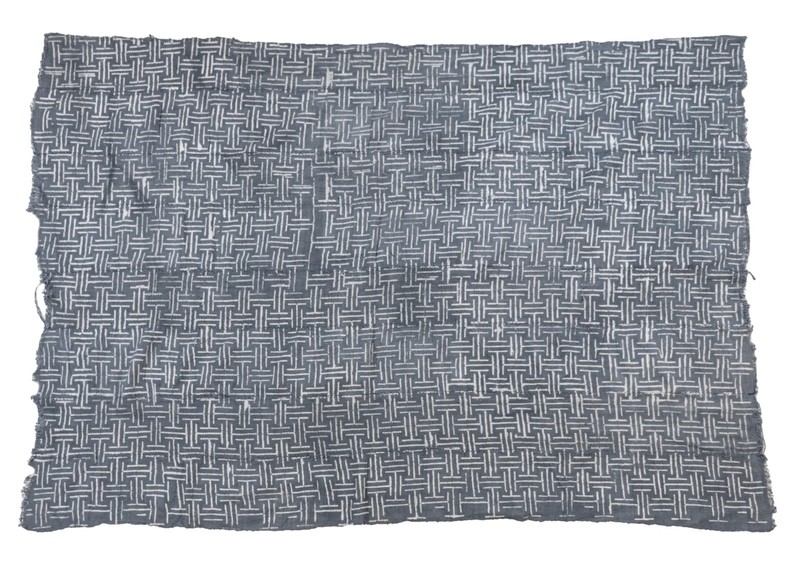 Grey Bogolan Mali Mud Cloth Maze Design African Cotton Handmade gallery
