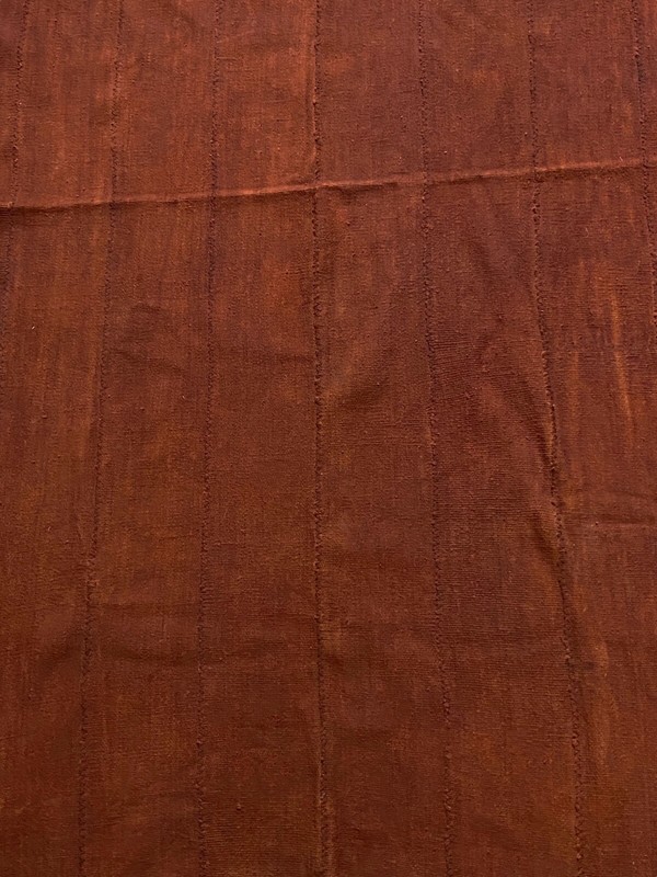 #5740 African Plain Chocolate Brown Color Mud Cloth Textile Mali 62" by 39" gallery