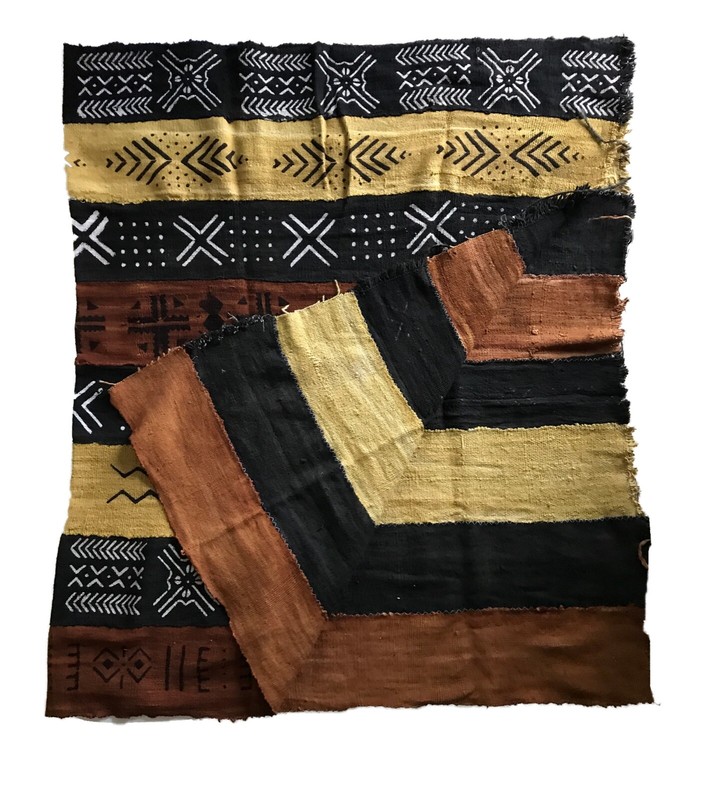 Superb African Bogolan Mud Cloth Textile 60 " by 40 " gallery
