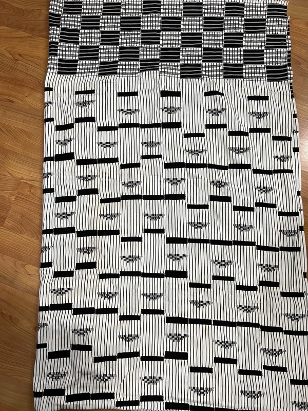 Vintage large African kente Ewe hand woven cloth 120' X 80" African Art Deco gallery