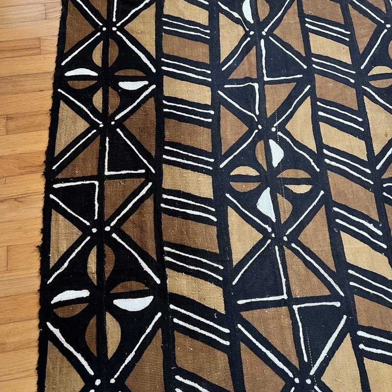 Bogolanfini Mud Cloth Textile Mali Authentic Handwoven Tribal Panel 63 x 43 gallery