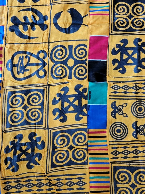 New African Kente Cloth Ghana handwoven textile Art Home decor 6 feet × 10 feet gallery