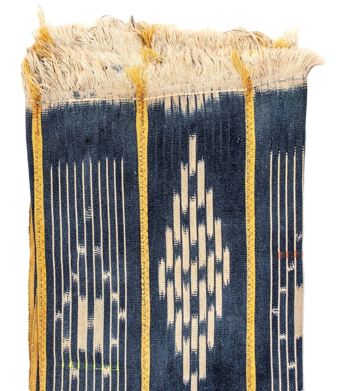Yellow & Blue West African Bondoukou Indigo Cloth Burkina Faso Multicolor Cotton gallery