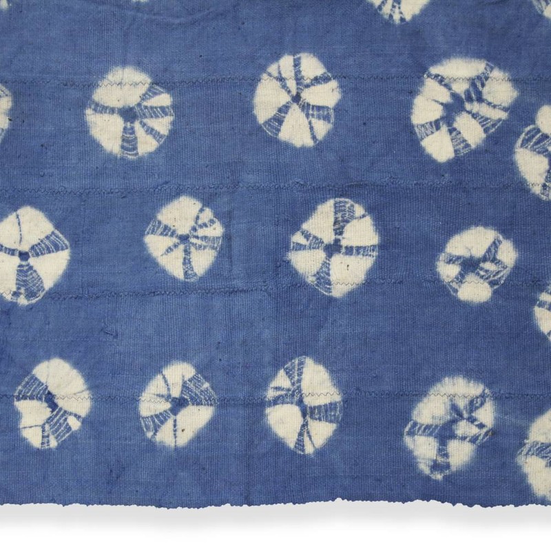 WOMAN'S WRAP SKIRT MOSSI INDIGO HAND DYE COTTON BURKINA FASO W. AFRICA 20TH C gallery