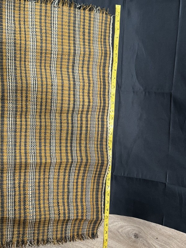 Vintage Handwoven Raffia Congolese Plant Base Cloth Panel Raffia 28x28 gallery