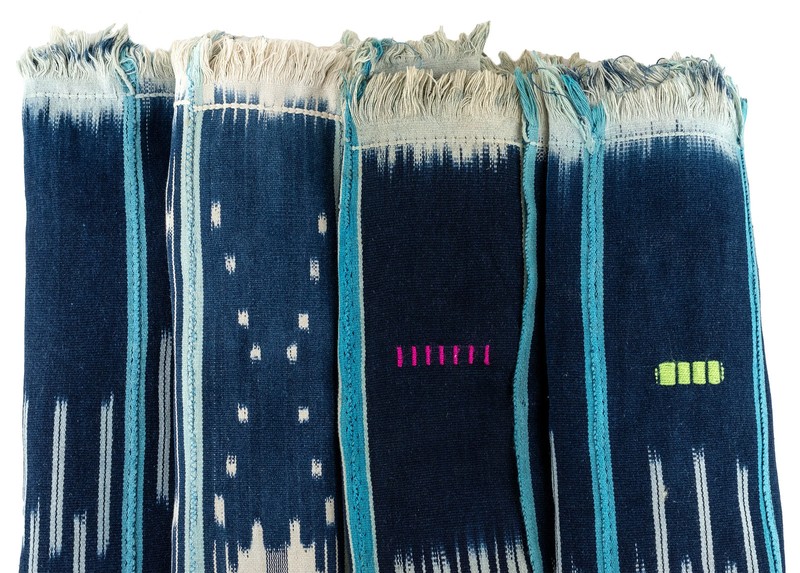 Turquoise & Blue West African Bondoukou Indigo Cloth Burkina Faso Cotton gallery
