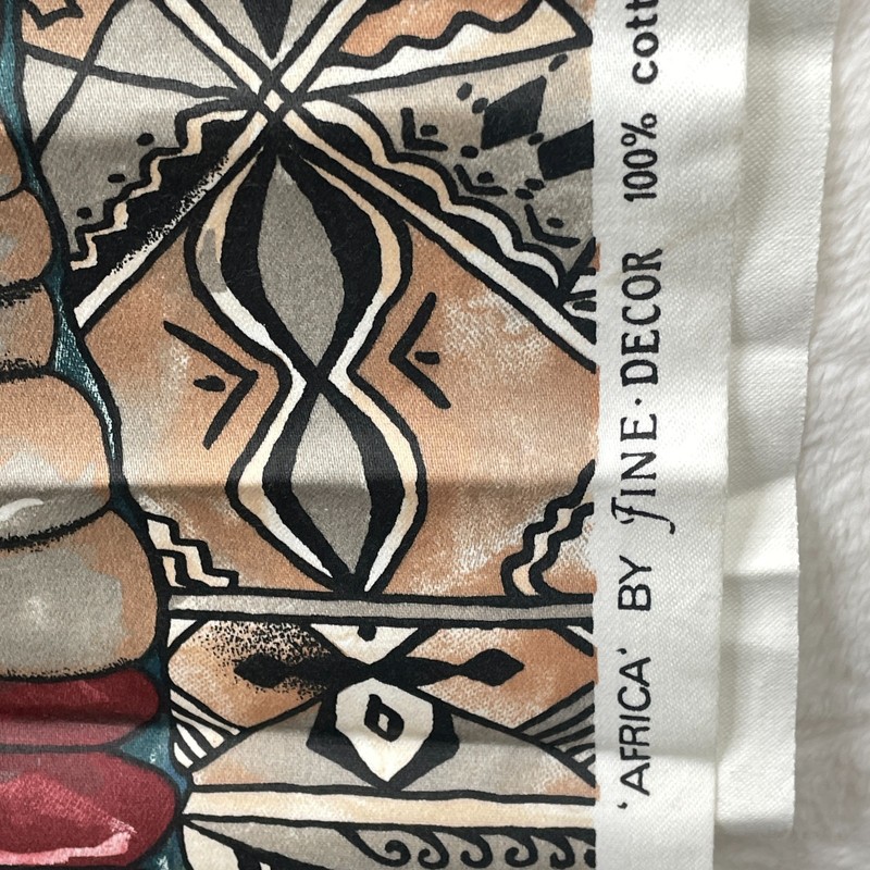 African Mudcloth Textile Fabric Tribal Cotton 56" x 1 yd 28" Printed In England gallery