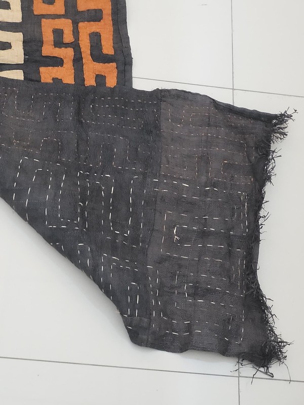 African Congo Art, Kuba Raffia Textile Natural Woven gallery