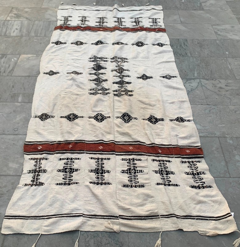 Vintage African Fulani Blanket Handmade Fulani Wedding Hanging Tent Mali 4×8 ft